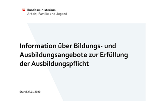 Die neue Angebotsliste von AusBildung bis 18